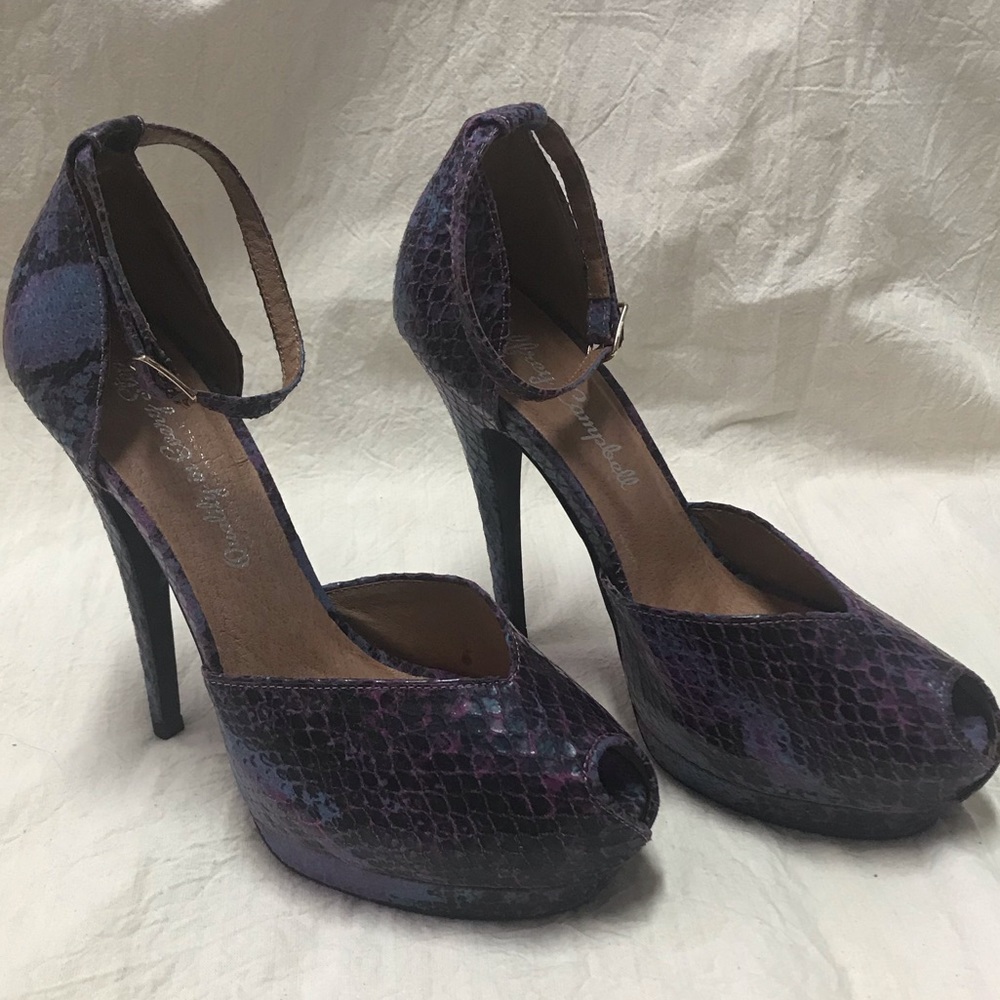 Jeffrey Campbell Platform heel peeptoe pumps